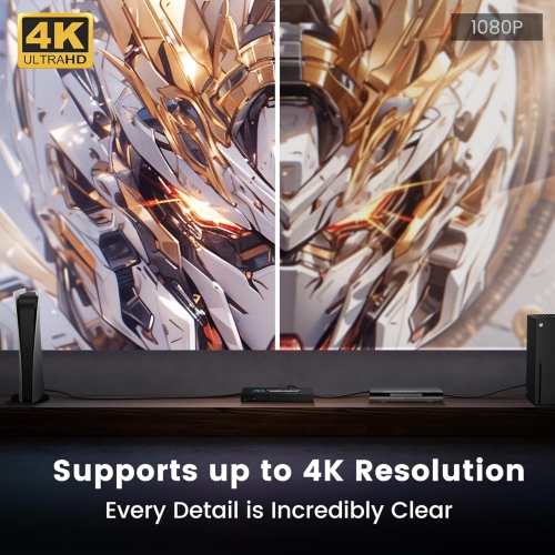 HDMI Switch 7 in 1 Out 4K@60Hz, 7x1 HDMI Switcher with IR Remote, 7 Port HDMI Selector Box Support HDMI2.0, Dolby Vision/Atmos, HDR10 for Xbox,