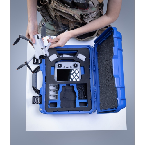 Foama DJI Mini 3 Pro / DJI Mini 4 Pro Waterproof Hard Carry-on Case with Custom Foam Insert