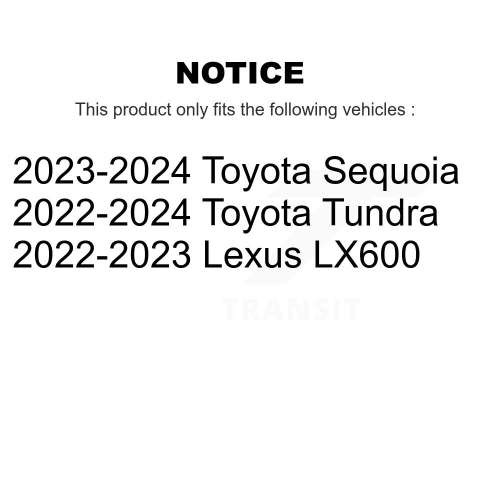 Paire de disques de frein à disque avant pour Toyota Tundra Lexus LX600 Sequoia K8-102616