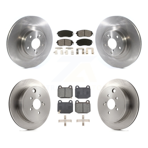 TRANSIT AUTO  Front Rear Brake Rotors & Semi-Metallic Pad Kit for 2017 Subaru Brz Without Brembo Brakes K8S-104119