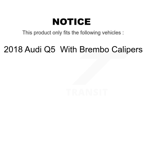 Ensemble de disques de frein avant arrière et plaquettes en céramique pour Audi Q5 2018 avec étriers Brembo K8C-103456