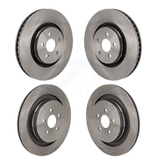 CMX  Front Rear Brake Rotors Kit for 2019-2020 Ford Edge St With 2.7L With Painted Calipers K8-102539 In Red