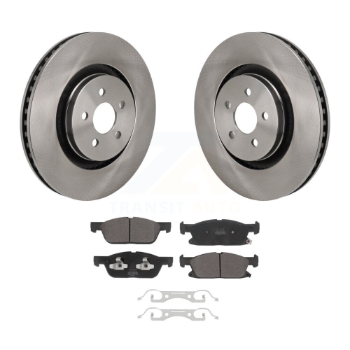 Front Brake Rotor Semi-Metallic Pad Kit For 2019-2024 Ford Edge With Red Painted Calipers K8F-104220