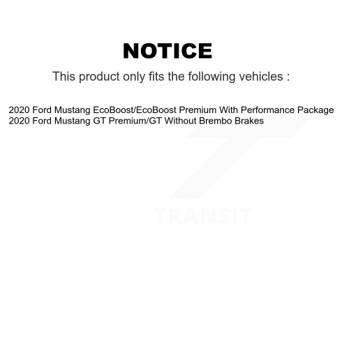 Front Disc Brake Rotors And Ceramic Pads Kit For Ford Mustang K8C-103470