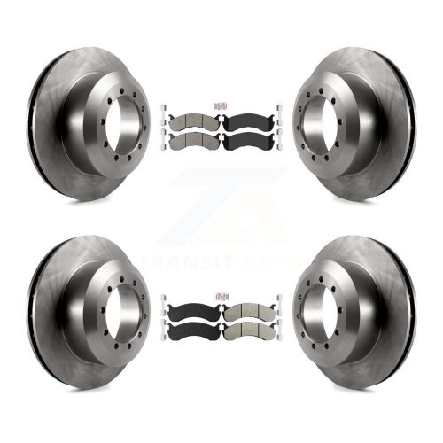 TRANSIT AUTO  Front Rear Semi-Metallic Pad & Brake Rotors Kit for Ford F-59 Commercial Stripped Chassis K8A-107584