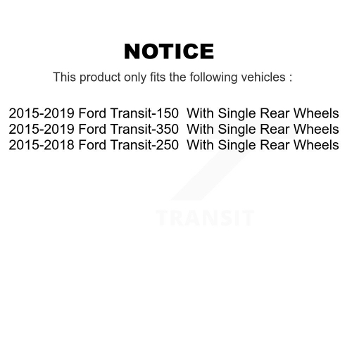 Front Disc Brake Rotors And Ceramic Pads Kit For Ford Transit-250 Transit-150 Transit-350 K8C-103512