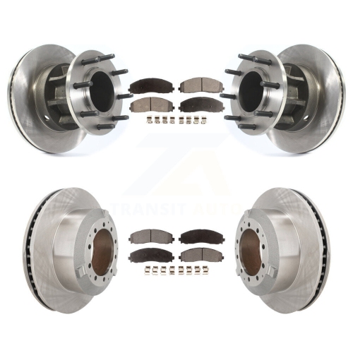 TRANSIT AUTO  Front Rear Disc Brake Rotors And Semi-Metallic Pads Kit for Ford F-350 Super Duty K8F-103950