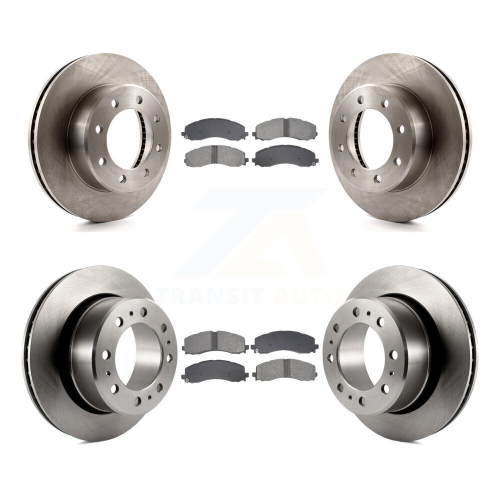 TRANSIT AUTO  Front Rear Disc Brake Rotors And Semi-Metallic Pads Kit for Ram 2500 3500 K8S-103944