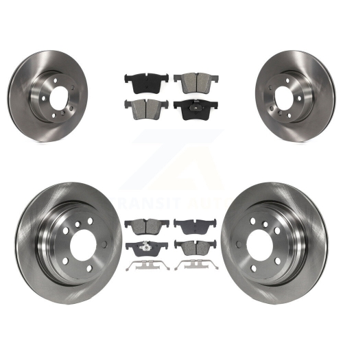 TRANSIT AUTO  Front Rear Disc Brake Rotors And Semi-Metallic Pads Kit for Bmw 320I Xdrive 328D K8S-103852