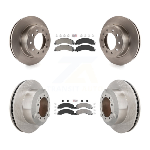 TRANSIT AUTO  Front Rear Semi-Metallic Pad Brake Rotor Kit for Ram Dodge Sterling Truck 4500 5500 45 55 K8A-107133