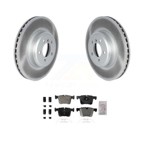 TRANSIT AUTO  Front Coated Disc Brake Rotors And Semi-Metallic Pads Kit for Bmw 330I Gt Xdrive Kga-105626