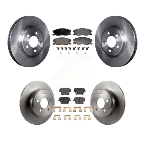 Front Rear Disc Brake Rotors & Semi-Metallic Pad Kit For 2014 Dodge Charger RWD with 3.6L K8F-103976