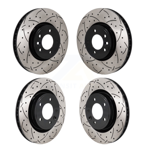 Front Rear Drilled Slot Brake Rotor Kit for Land Rover Range Sport Discovery DIESEL engine KD-100672