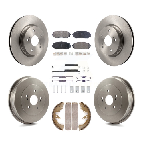 TRANSIT AUTO  Front Rear Disc Brake Rotors Ceramic Pad Drum Kit (7PC) for 2006-2008 Suzuki Grand Vitara K8T-104535