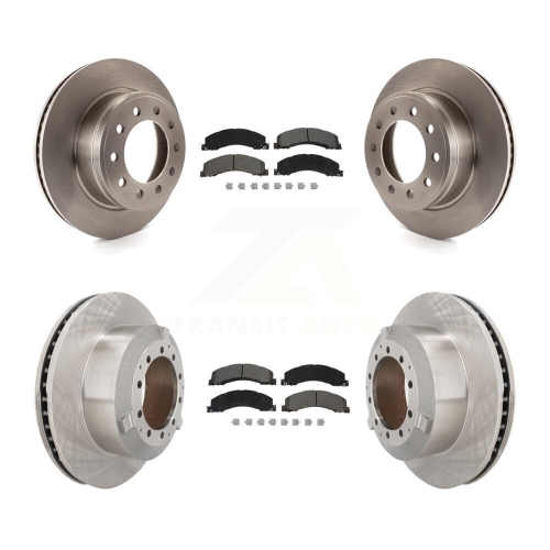TRANSIT AUTO  Front Rear Brake Rotor Semi-Metallic Pad Kit for Ram Dodge Sterling Truck 4500 5500 45 55 K8S-103793
