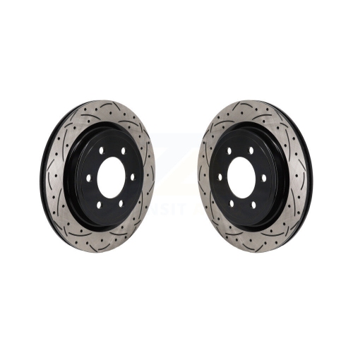 Rear Drilled Slot Brake Rotors Pair for Ford F-150 Lightning Expedition Lincoln Navigator KD-100733
