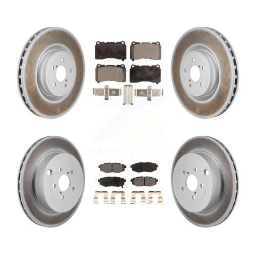 TRANSIT AUTO  Front Rear Coat Brake Rotors Semi-Metallic Pad Kit for Subaru Brz Base With Brembo Brakes Kgf-103181