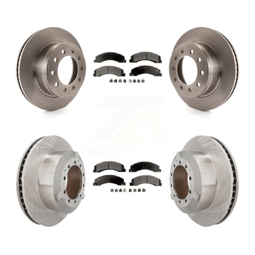 TRANSIT AUTO  Front Rear Brake Rotor Semi-Metallic Pad Kit for Ram Dodge Sterling Truck 4500 5500 45 55 K8F-103936