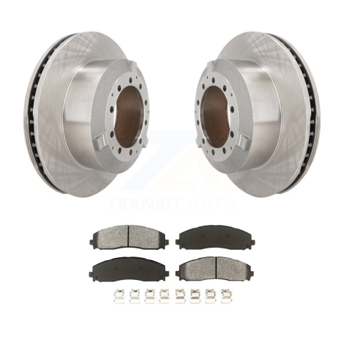 TRANSIT AUTO  Rear Brake Rotors Semi-Metallic Pad Kit for 2015-2016 Ford F-350 Super Duty Cab & Chassis K8S-103801