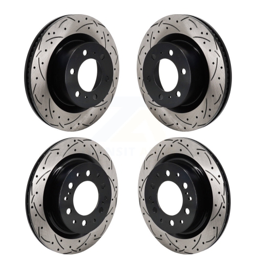 Disque de frein à fente perforée enduit à l'avant arrière pour Toyota Tundra Sequoia Lexus LX600 KD-100674