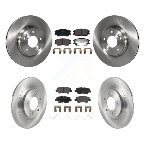 Front Rear Disc Brake Rotors And Semi-Metallic Pads Kit For 2020-2023 Kia Soul EV K8F-104033