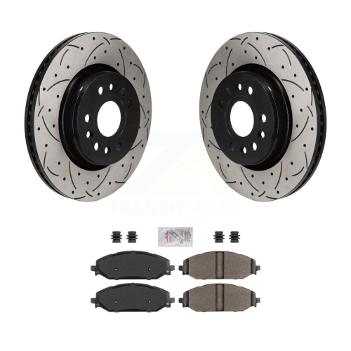 Disque de frein avant percé et plaquettes semi-métalliques pour Jeep Wagoneer Grand L KDA-103020 Ram 1500