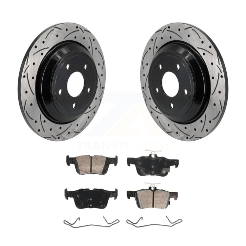 Ensemble de plaquettes en céramique pour disques de frein à fente de perceuse arrière pour Ford Escape Bronco Sport Lincoln Corsair KDA-102995