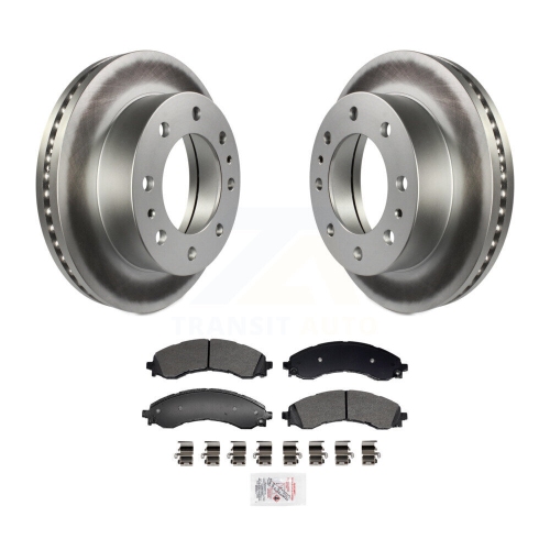 Front Coated Brake Rotor Semi-Metallic Pad Kit For GMC Savana 3500 Chevrolet Express 4500 KGA-106025