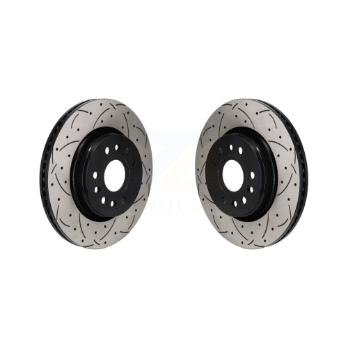 Paire de disques de frein à disque perforé enduit avant pour Jeep Wagoneer Grand L KD-100698 Ram 1500