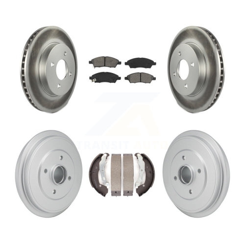 Front Rear Coated Disc Brake Rotor Semi-Metallic Pad Drum Kit For Nissan Micra Versa Note KGS-102890