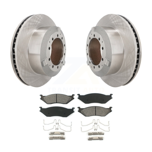 TRANSIT AUTO  Rear Brake Rotor & Semi-Metallic Pad Kit for Ford F-450 Super Duty F-550 International Ic K8S-103805