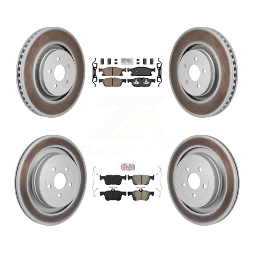 Ensemble de disque de frein avant à revêtement semi-métallique à l'arrière en céramique pour Ford Edge ST 2019 avec KGA-106105 de 2,7&nbsp;L