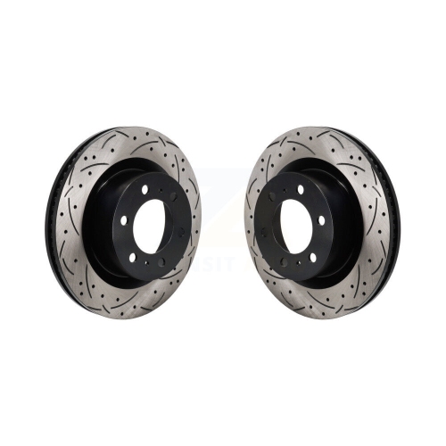 Paire de disques de frein à disque perforé enduit avant pour Toyota Tundra Sequoia Lexus LX600 KD-100713