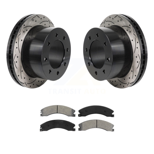 Ensemble de plaquettes semi-métalliques pour disque de frein à fente percée à l'arrière pour Sierra 3500 HD Chevrolet KDS-101176 de GMC
