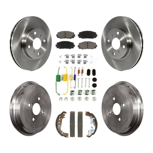 CMX  Front Rear Disc Brake Rotors Ceramic Pads And Drum Kit (7PC) for Toyota Yaris K8C-103387