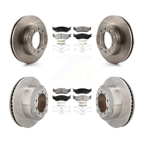 TRANSIT AUTO  Front Rear Disc Brake Rotor Ceramic Pad Kit for Ford F-450 Super Duty F-550 International K8T-104383