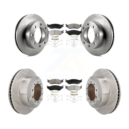 Ensemble de plaquettes en céramique pour disques de frein avant arrière pour Ford F-450 Super Duty 05-09 avec roues à 8 cosses K8T-104382
