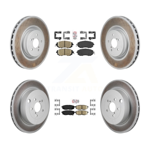 Front Rear Ceramic Pad Coated Brake Rotors Kit For 2019-2020 Toyota 86 With Brembo Brakes KGA-106131