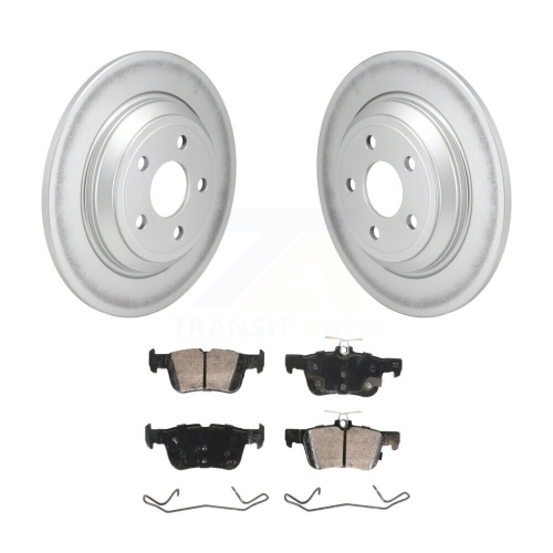 Rear Coated Disc Brake Rotor Ceramic Pad Kit For Ford Escape Bronco Sport Lincoln Corsair KGA-106044