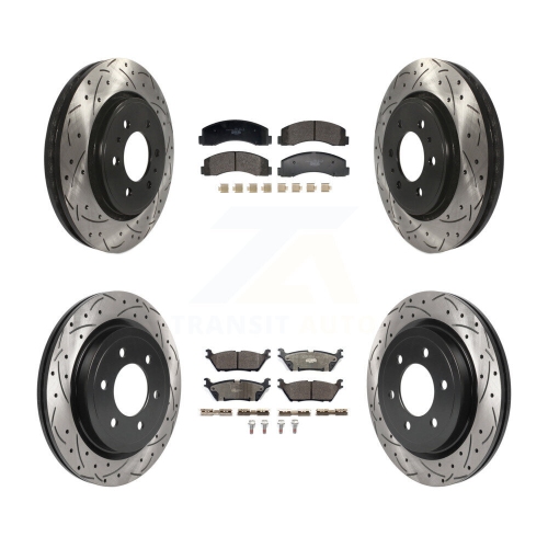 Ensemble de plaquettes en céramique pour disque de frein à fente de perceuse arrière pour Ford F-150 Expedition Lincoln KDT-101230