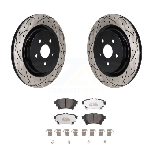 Ensemble de plaquettes semi-métalliques pour disque perforé enduit arrière pour Toyota Highlander KDF-101367