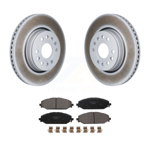 Front Coated Disc Brake Rotors And Ceramic Pads Kit For Ram 1500 Jeep Wagoneer Grand L KGT-103451