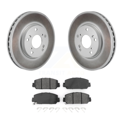 Front Coated Disc Brake Rotors And Semi-Metallic Pads Kit For 2017-2021 Honda Clarity KGS-102819