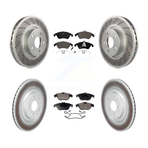 Ensemble de disques de frein à disque enduits à l'avant et plaquettes en céramique pour Mercedes-Benz E400 KGT-103412