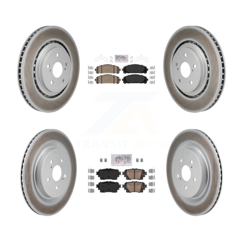 Plaquettes en céramique à l'avant et disques de frein à disque enduits pour Toyota Highlander KGA-106092 2020-2023