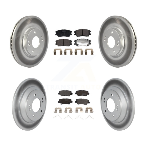 Disque de frein avant enduit arrière et plaquettes semi-métalliques pour Kia Soul 1,6&nbsp;L avec KGF-102972 turbocompressé
