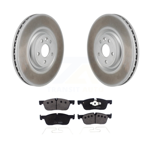 Front Coated Disc Brake Rotors And Semi-Metallic Pads Kit For 2018 Jaguar E-Pace Base KGF-103214