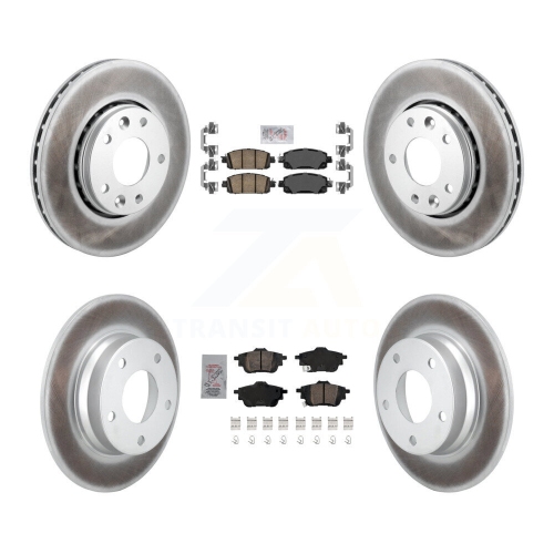Front Rear Ceramic Pad Coat Brake Rotors Kit For 2020-2023 Nissan Sentra Disc rear brakes KGA-106010