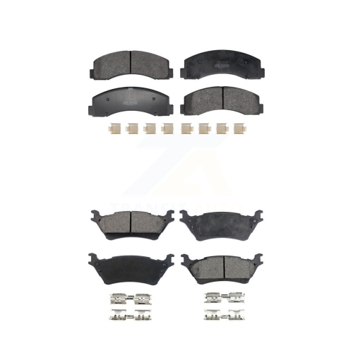 POSITIVE PLUS  Front Rear Semi-Metallic Brake Pad Kit for 2018-2020 Ford F-150 With Manual Parking Kpf-100720