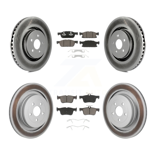 Front Rear Coat Brake Rotors Ceramic Pad Kit For Lincoln Nautilus With Vented KGC-102675